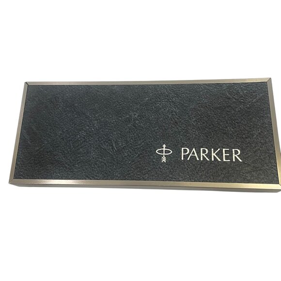 Vintage Parker 75 Classic Ballpoint Pen Silver 1971 Box and Pen Works Blue Ink - Picture 3 of 4